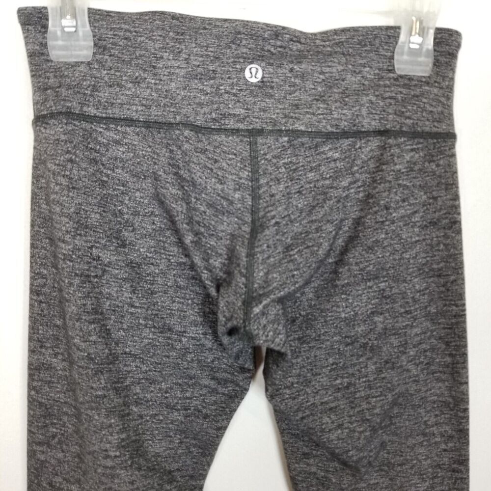 Lululemon Women Wunder Under Leggings 28" Size 6 Gray Marled Athletic - Picture 4 of 5